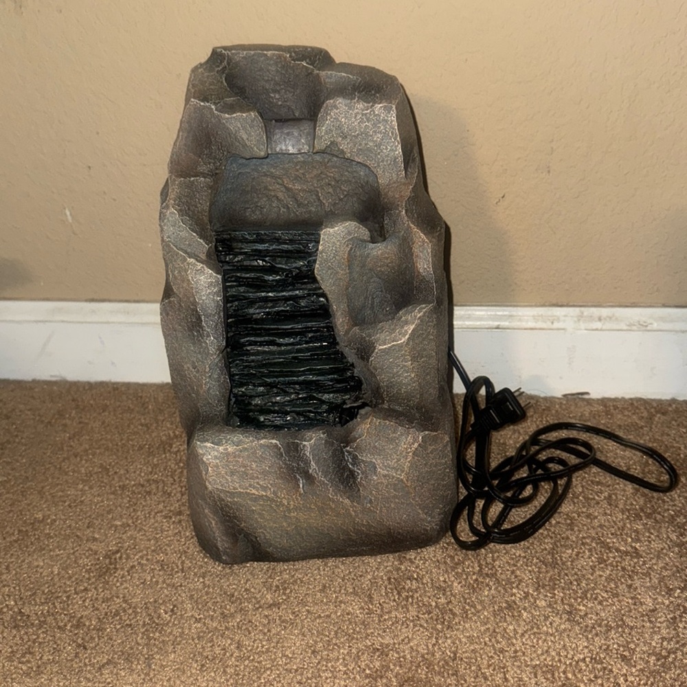 Stony Rock 11-Inch Indoor Electric Submersible Fountain with Adjustable Flow